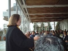 Dimitris' aunt (?), speaking at Benaki