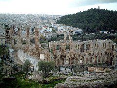 Acropolis, looking down from the ticket booth.